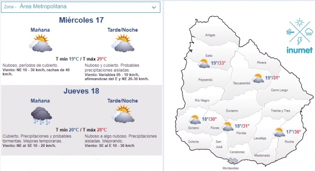 El tiempo para este miércoles — Miramar y zona