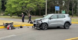 En Punta del Este un ciudadano brasileo que conduca un auto de alquiler embisti y mat a un motociclista de 22 aos 