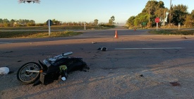 Dos motociclistas resultaron con lesiones graves tras un siniestro de tr�nsito en Ciudad del Plata