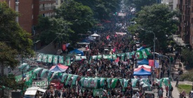Comenz� la oratoria central del acto por el D�a Internacional de los Trabajadores
