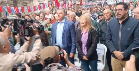 Orsi en acto del 1ero de mayo