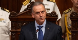Orsi por su visita al portaaviones militar: "No hago pol�tica exterior representando a una fuerza pol�tica, soy el presidente de un pa�s"