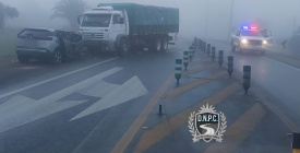 Choque frontal dej� un hombre de 42 a�os en grave estado 