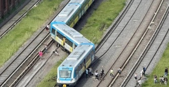 Descarril una formacin de Tren Sarmiento en Liniers 