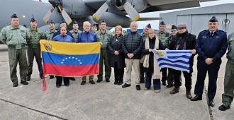 Parti� el avi�n H�rcules rumbo a Venezuela para llevar ayuda humanitaria tras el terremoto 