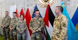 Un contingente militar kosovar se suma a la misi�n de estabilizaci�n para Gaza