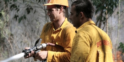 120 hect�reas afectadas tras  incendio en Laguna del Diario en Maldonado