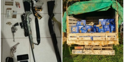 Dos personas declaran por contrabando de bebidas y armas