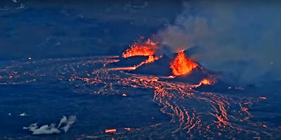 El volcn Kilauea en plena erupcin