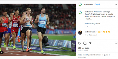 Santiago Catrofe fue cuarto en 5 mil metros