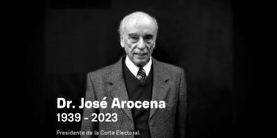 Fueron inhumados los restos de quien fuera presidente de la Corte Electoral, Jos� Arocena, quien falleciera este martes en plena sesi�n 