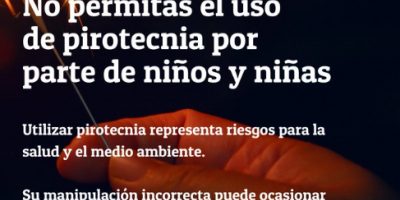 SINAE exhorta a extremar cuidados en caso de usar fuegos artificiales