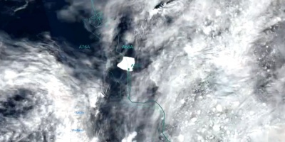 El mayor iceberg del mundo sigue navegando hacia el Oc�ano Austral