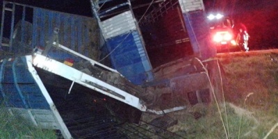 Los conductores de dos veh�culos que chocaron en Ruta 3, km 500 resultaron lesionados politraumatizado grave