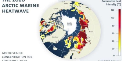 Frecuentes olas de calor marinas ser�n la normalidad en el �rtico