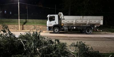 Contin�an los trabajos de CECOED en Salto tras los fuertes vientos