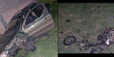 Una mujer de 40 a�os falleci� tras colisionar en su moto contra una camioneta