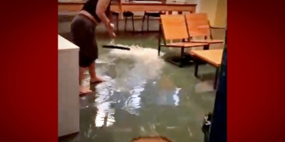 Hubo liceos inundados por las abundantes lluvias registradas en varias zonas del pa�s. Fenapes denuncia falta de presupuesto