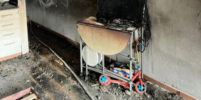 Se gener� un incendio en Parque Batlle en el que hubo cuatro personas lesionadas