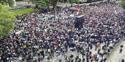Tres polic�as heridos y 40 detenidos en una manifestaci�n propalestina en Londres