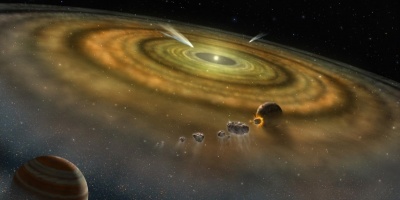 Colisin de asteroides a 63 aos luz detectada por el telescopio Webb