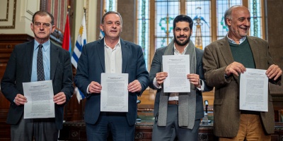 Los candidatos firmaron documento en contra del plebiscito por la Reforma de la Seguridad Social