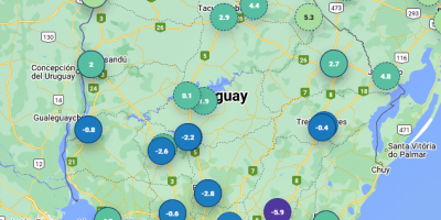 Casi 6 grados bajo cero en la ciudad de Minas
