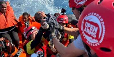 Open Arms anuncia el rescate de 55 n�ufragos cerca de Lampedusa (Italia)