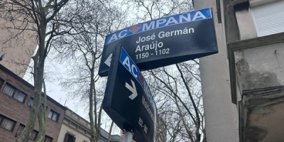 Tramo sur de la calle Andes ahora se llama Jos� Germ�n Ara�jo 