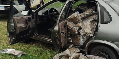 Incautaron en Salto unos 100 kilos de marihuana y detuvieron a tres hombres 