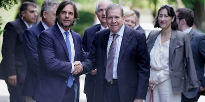 Luis Lacalle Pou se reuni� en la residencia de Su�rez con el l�der venezolano Edmundo Gonz�lez Urrutia