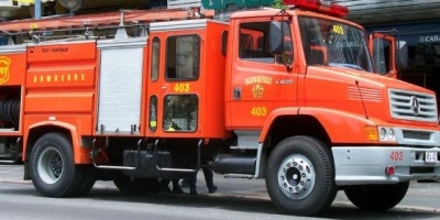 Incendio en local comercial en Rondeau y Paysand