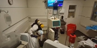 Hubo un derrame de �cido Perac�tico en el Hospital Evang�lico