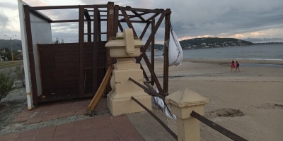 Cecoed de Maldonado eval�a da�os causados por vientos, lluvias y granizo en Piri�polis