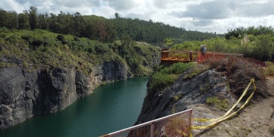 Avanzan las obras del Mirador en la cantera Nueva Carrara en el departamento de Maldonado 