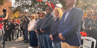 Con la presencia del presiente de la Repblica, Yamand Orsi y de la vicepresidente Carolina Cosse, se desarrolla el acto del PIT-CNT