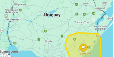 Alerta amarilla: tormentas puntualmente fuertes y lluvias abundantes