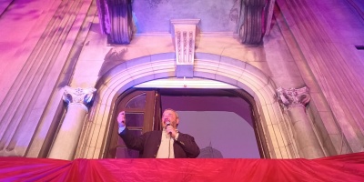 Bergara, en su discurso, felicit a los 18 intendentes departamentales