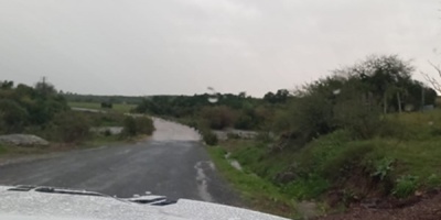 Hay rutas cortadas en el departamento de Colonia debido a las intensas lluvias 