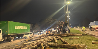 Camin volc tras desprendimiento del acoplado que remolcaba