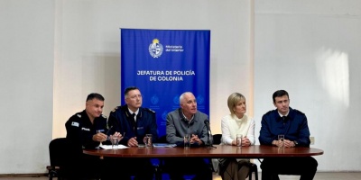 El Ministerio del Interior visit Colonia, donde destac una merma delictiva en el departamento
