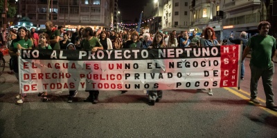 Organizaciones sociales marchan a pie desde San Jos en contra del Proyecto Neptuno
