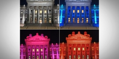 Inauguraron la nueva iluminacin del Palacio Legislativo en el marco del bicentenario del edificio