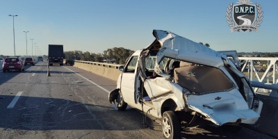 Accidente de trnsito con lesionados en el puente Santa Luca 