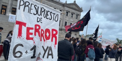 El Movimiento Estudiantil se manifest frente al Parlamento en reclamo de ms presupuesto 