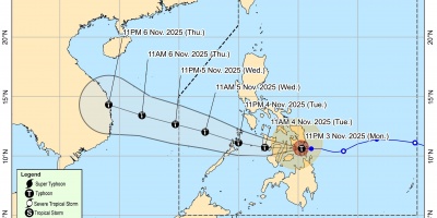 Un  supertifn deja al menos dos muertos y estragos materiales nada ms tocar tierra en Filipinas