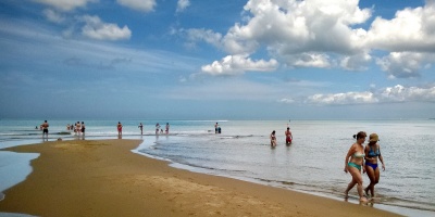 A pesar del color amarronado del agua, todas las playas de Maldonado "est�n aptas para ba�os"