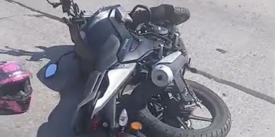 Una motociclista result� con lesiones de entidad tras accidentarse en la rambla