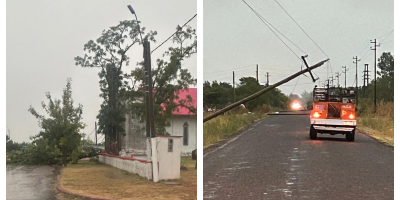 Vientos superiores a 100 km/h causan destrozos en Paysand�