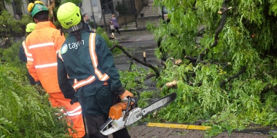 Los Bomberos realizaron 57 intervenciones en distintos departamentos debido a los fuertes vientos